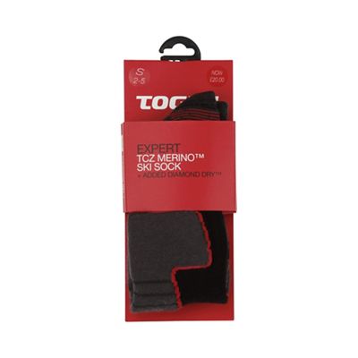 Tog 24 Black expert merino/diamond dry ski sock